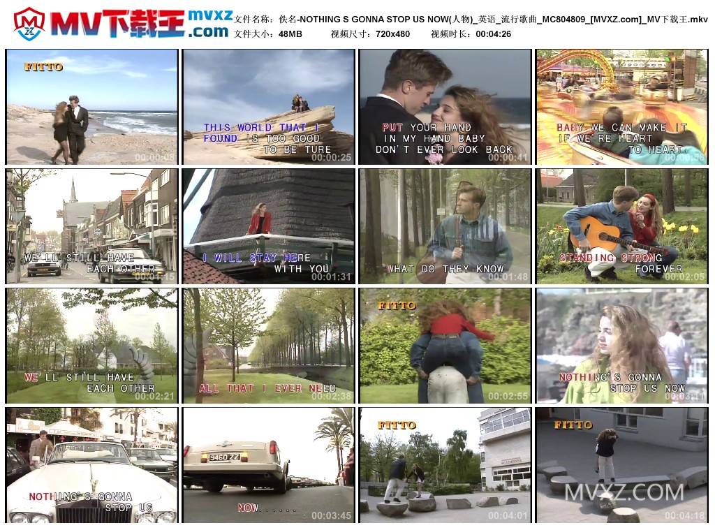 佚名-NOTHING S GONNA STOP US NOW(人物)_英语_流行歌曲_MC804809